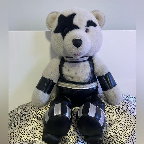 Paul Stanley Teddy Bear Vintage Rock n roll KISS Plush memorabilia - Picture 2 of 7